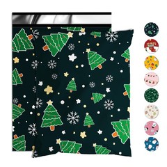25 PCS 10×13 Inch Christmas Poly Mailers Tree Print Waterproof Shipping Bag