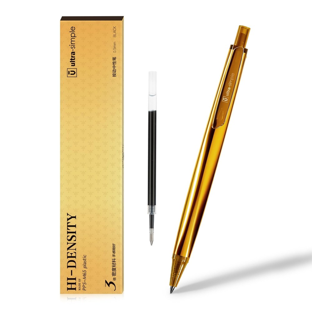Gel Pen, Black Ink Pen Fine Point 0.5mm, Retractable Hi-Density Gel Ink Pen S…