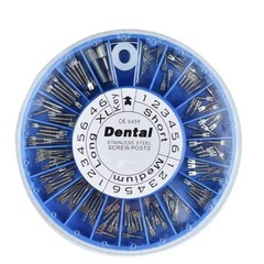 120/240pcs Dental Screw Post Completed Kit Silver/Gold Plated Endo Conical Pins