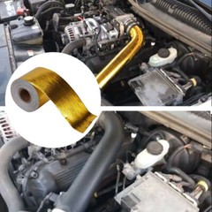 2″ 33Ft Intake Heat Reflective Tape Gold Wrap Self Adhesive High Temperature NEW