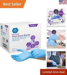 Nitrile/Vinyl Blend Disposable Exam Gloves, Powder-Free & Latex-Free, 1000 Count