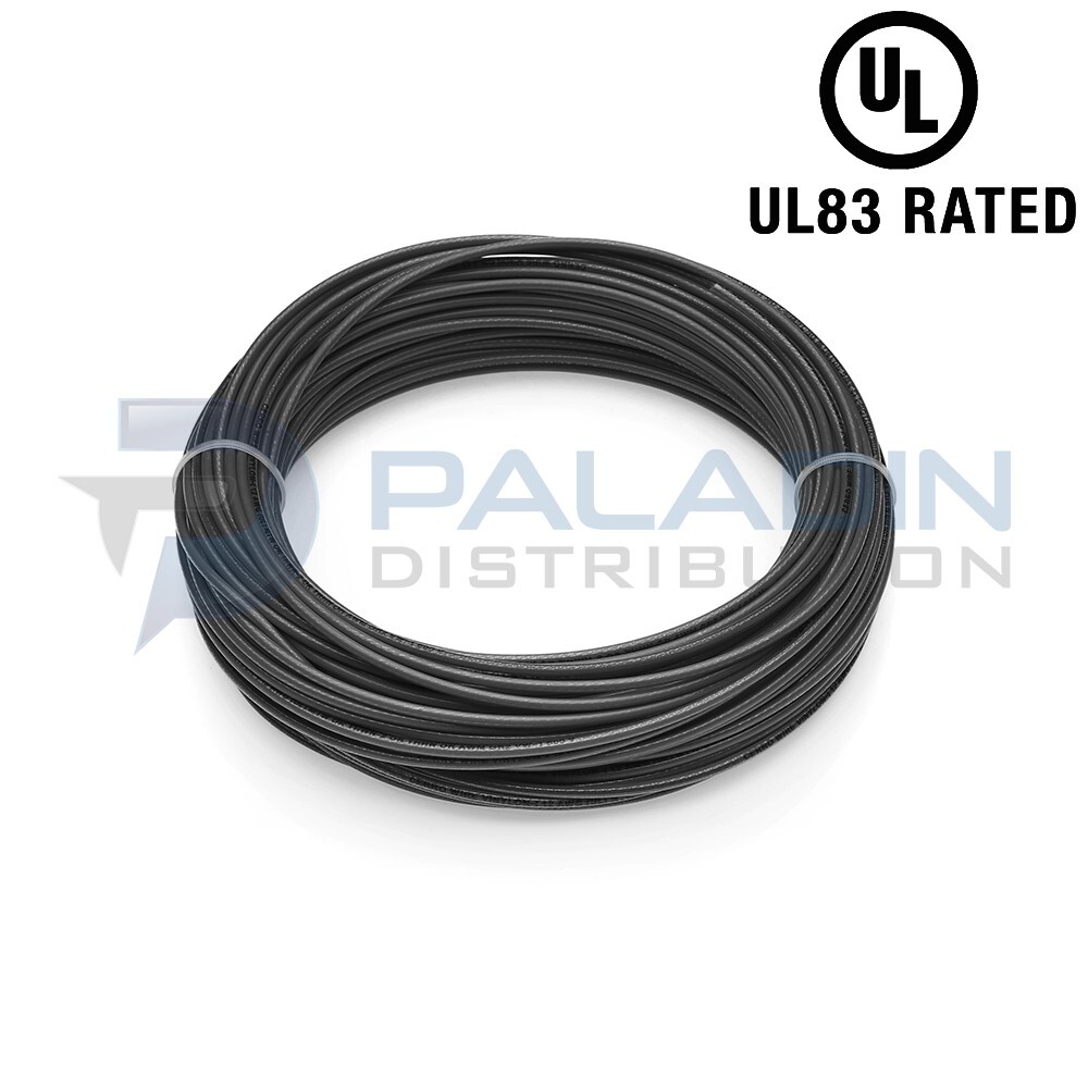 #10 AWG Gauge 600V THHN Stranded Copper Wire UL Listed – Black 50FT