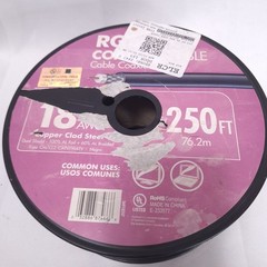 Southwire RG6 Coaxial Cable 250 FT 18 AWG Copper Clad Steel
