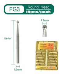 10x Dental Tool Carbide Steel Burs Drills for High-Speed Handpiece FG3/5/700-702