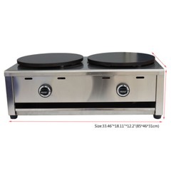 Commercial Crepe Maker 15.7in Natural Gas Nonstick Double Pancake Fruit Machine