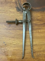 Lot Of 2 Vintage J. Stevens A & T Co. Outside Caliper & Starrett Inside Caliper