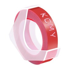 3D Emobssing Tape White on Red 520102 For Dymo Organizer Xpress Label Maker 9mm