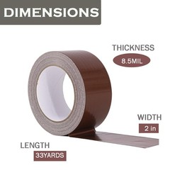 Heavy Duty Duct Tape 2 Inch X 33 Yards, Multi Purpose Dark Brown Duct Tape, N…