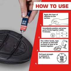 Loctite Shoe Glue 0.6 Oz. Flexible Adhesive Clear Tube New