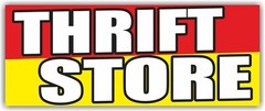 THIFT STORE Advertising Banner Vinyl Mesh Sign Resale Shop Clothes Furniture