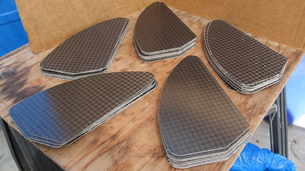 Lot of 50x Carbon Fiber pattern Fiber Glass flat plate 2.7mm thick