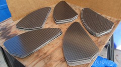 Lot of 50x Carbon Fiber pattern Fiber Glass flat plate 2.7mm thick