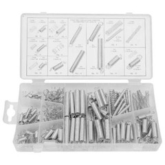 Spring Assortment Set 200pc Zinc Plated Steel Compression & Extension Carburetor