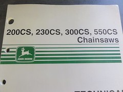 John Deere 200CS 230CS 300CS 550CS Chainsaws Technical Manual TM1750