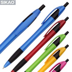 Sikao Pens Bulk, 60 Pack Gripped Slimster 1 Count (Pack of 60), Mixed colors