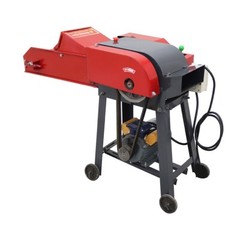 4-Blades Corn Straw Chaff Hay Cutter Pulverizer w/Belt Conveyor 220V 400-800kg/h