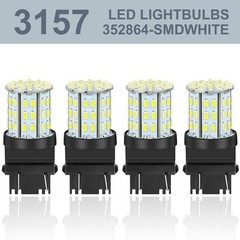 4x 3157 3057 3357 LED Bulbs 64 SMD 50,000 Hours 6000K White for Reverse Lights