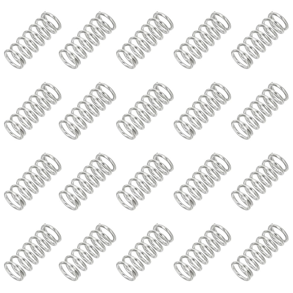 20Pcs, 304 Stainless Steel 0.5 mm Wire Dia x 4 mm OD x 10 mm L Spring