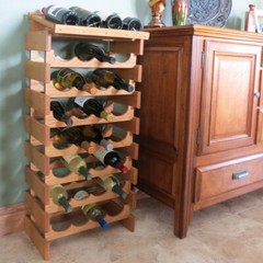 FixtureDisplays 24 Bottle Dakota Wine Rack with Display Top