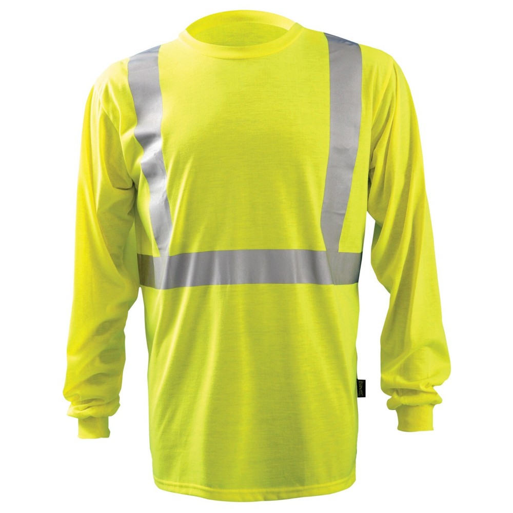 OccuNomix LUX-LST2 Type R Class 2 Wicking Safety Lime T-Shirt L (5 Pack)