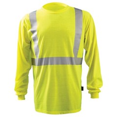 OccuNomix LUX-LST2 Type R Class 2 Wicking Safety Lime T-Shirt L (5 Pack)