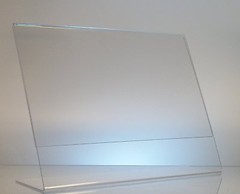 Dazzling Displays 10 Acrylic 11″ x 8-1/2″ Slanted Sign Holders