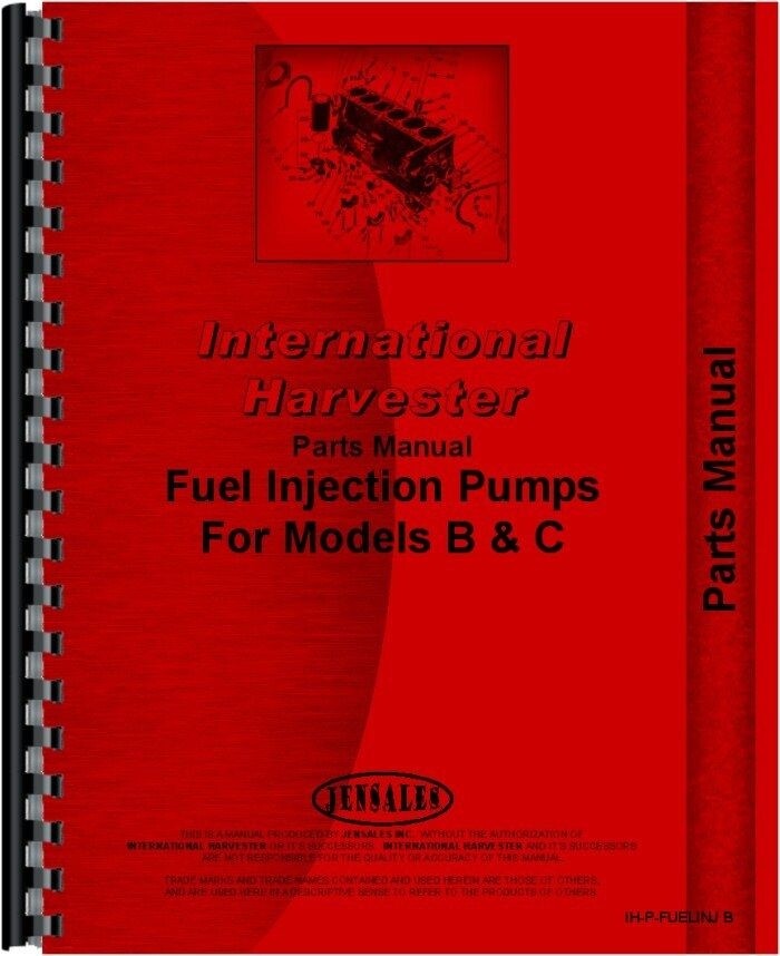 International B C Injection Pump Parts Manual Catalog