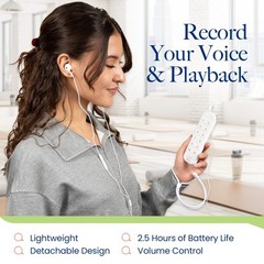 VOICEGIFT PLAY Holiday Gift, 10 Hour Text to Audio Encoder for Adults, White