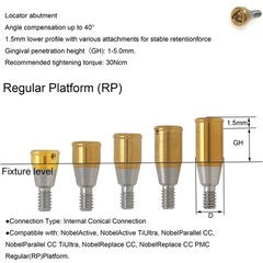 Titanium Overdenture Locator Abutment Dental abutment for All Implant System
