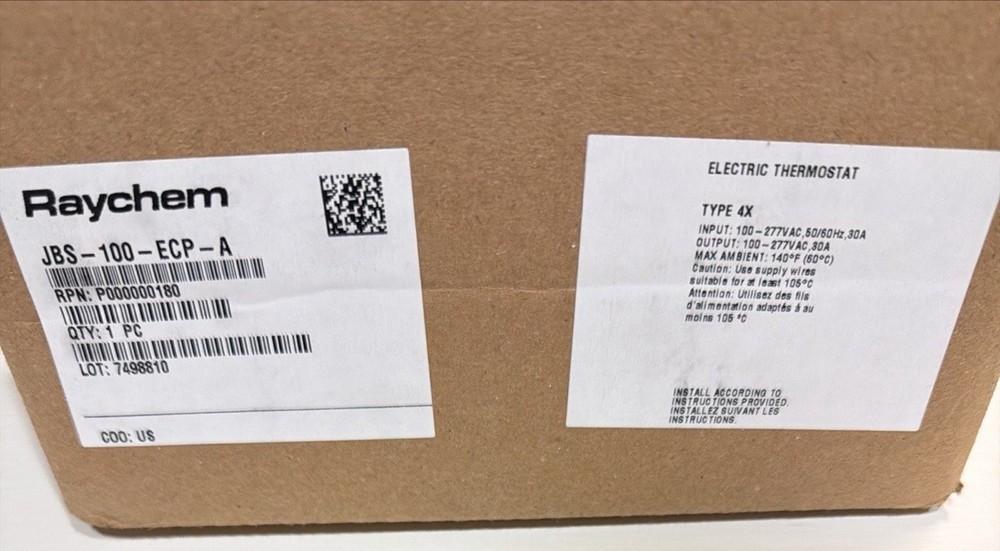 nVent Raychem JBS-100-ECP-A Digital Thermostat Type 4X Heat Trace – Brand New