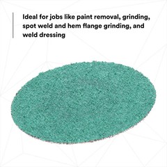 3M Green Corps Roloc Disc 36536, 80+ Grit, 3 in, Pack of 25 Heavy Duty, Quick Ch
