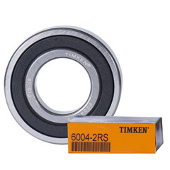 4PACK TIMKEN 6004-2RS Double Rubber Seal Bearings 20X42X12Mm, Pre-Lubricated and