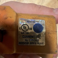 LITESUN T-8A Current Tap Type B Plug Adapter 125VAC 15A 1 Outlet Orange