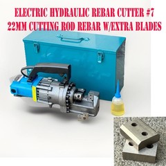 1200W Electric Hydraulic Rebar Cutter 22mm 7/8” Max Cutting Rod W/Xtra Blades
