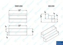 22 in. Double Tier Stainless Steel Speed Rail