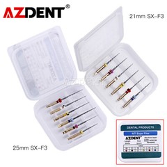 AZDENT Dental Endo Root Canal NiTi Super Rotary Files Engine Use SX-F3 25mm/21mm