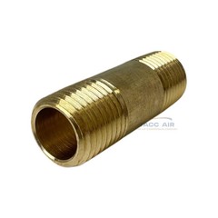 2 PC 1/4″ Male NPT X 1.5″ Long Pipe Nipple 1/2″ Extension Threaded Fitting Brass