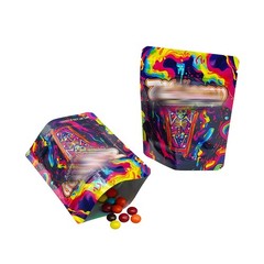 Graffiti Style Mylar Bags Odor Barrier 4×5” Zipper Packaging for Small Goods
