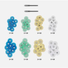 80pcs Dental Composite Finishing Polishing Discs Φ12/14mm assorted kit + Mandrel