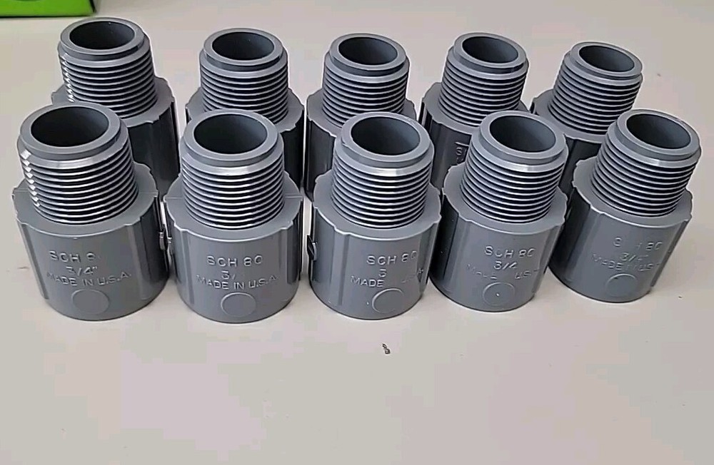 3/4″ Male Adapter – CPVC – Schedule 80. LOT OF 10