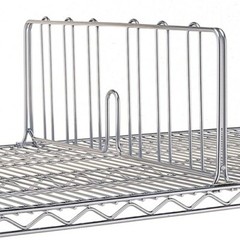 6 Pack METRO DD24C Shelf Divider 8×24 Chrome Plated Shelving Rack Restaurant
