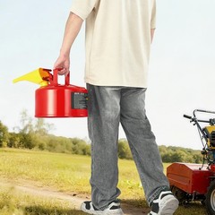 VEVOR Safety Gas Can 2.5 Gallon Type I Red Gas Can with Flame Arrester & Funnel
