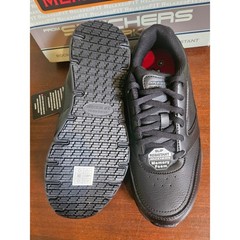 Skechers Work Nampa Wyola Shoes Women 7.5 Black Slip Resistant EH Memory Foam