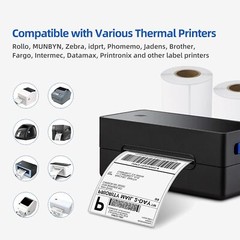 Direct Thermal Shipping Barcode Labels UPC Address Stickers Rollo Zebra Printers