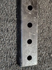 Box Blade 20-inch Ripper Shank 4 Hole Box Scraper Shank, Black