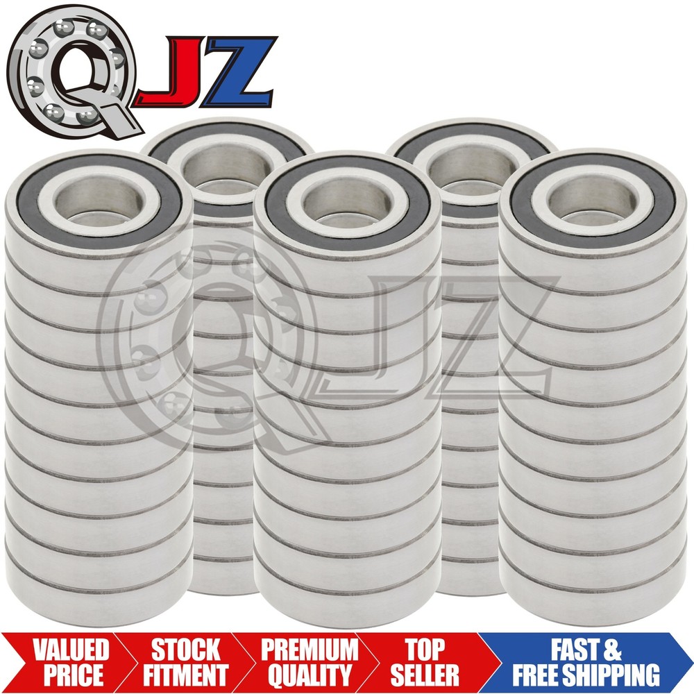 [50-Pack] R10-2RS Radial/Deep Groove Ball Bearing 0.625in x 1.375in x 0.340in