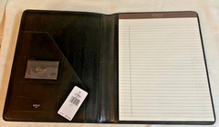 Bosca Old Leather Writing Pad Portfolio Black 922-59 MSRP $225 NWT Monogram JJW