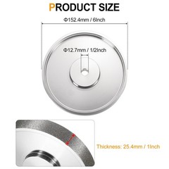 6 Inch Diamond Lapidary Wheel 80 Grit For Stone Marble Gem Glass Ceramics