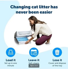ScoopFree Premium Blue Crystal Cat Litter Tray Disposable Refill 6 Pack Control
