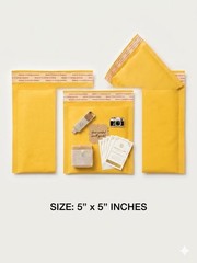 # 5″ x 5″ inch Kraft Paper Bubble Padded Envelope pcs#10 #25 #50 #100